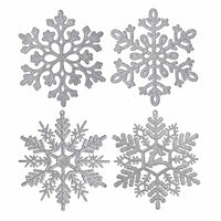 32pcs Glitter Snowflake Ornament 4 Inch for Christmas Tree Decoration-U Pick