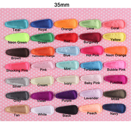 100 Padded Satin 35mm Cute Hair Clip Covers-U PICK CP021