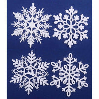 32pcs Glitter Snowflake Ornament 4 Inch for Christmas Tree Decoration-U Pick