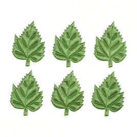 Wholesale 500pcs Padded Satin Leaf 3/4" Embellishment - Green