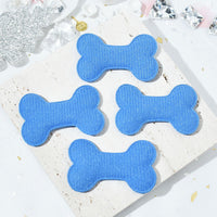 Wholesale Padded Felt Bone 2" Embellishment - Blue