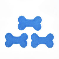 Wholesale Padded Felt Bone 2" Embellishment - Blue