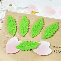 Wholesale Padded Felt Leaf 1.5" Embellishment - Green