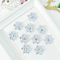 Wholesale Padded Cute Shiny Snowflake 3/4" Embellishment - Silver