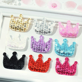 Wholesale Padded Sequin Crown 1 3/8" Embellishment - U PICK