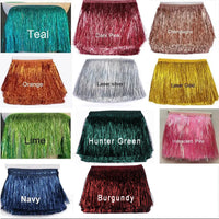 100 yards Tinsel Fringe Trim 4 Inch  Wide For Karma Jacket U PICK