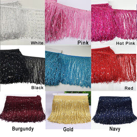 10 yards Sequin Fringe Tassel Trim 4 Inch  Wide For Karma Jacket U PICK