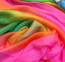 RainBow Chiffon Fabric Organza 59 Inches Wide