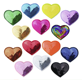 Wholesale Heart Sequin Patch Iron On Patches - u pick