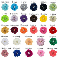 Wholesalae 100 Chiffon Flower Rhinestone-U PICK