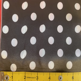 Polka Dots Satin Fabric-Black