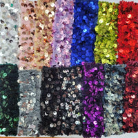 Sequin Velvet Fabric by the yard 65 Colors U PICK 5mm Sequins Velvet 2-way Stretch 58/60”