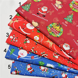 YYCRAFT Santa Cotton Fabric By the Yard-U Pick