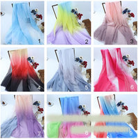 YYCRAFT Rainbow Chiffon Fabric By the Yard-U PICK