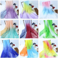 YYCRAFT Rainbow Chiffon Fabric By the Yard-U PICK